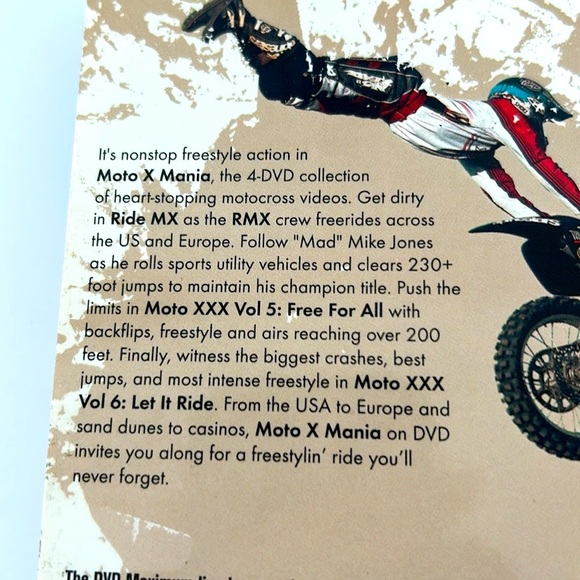 Moto Mania Boxed Set Of 4 Motocross Freestyle Action DVDS 2007 Collector’s Set - Picture 4 of 12